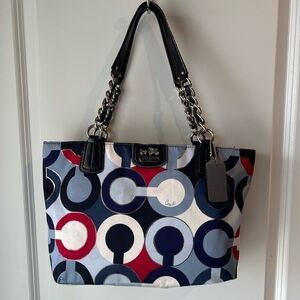 Vintage Coach Madison Graphic art sateen Tote